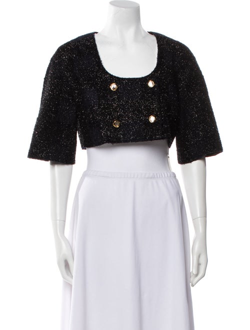 St. John Tweed Printed Bolero