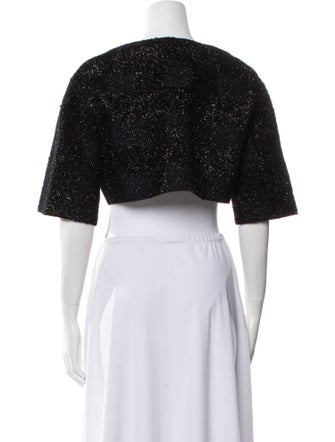 St. John Tweed Printed Bolero