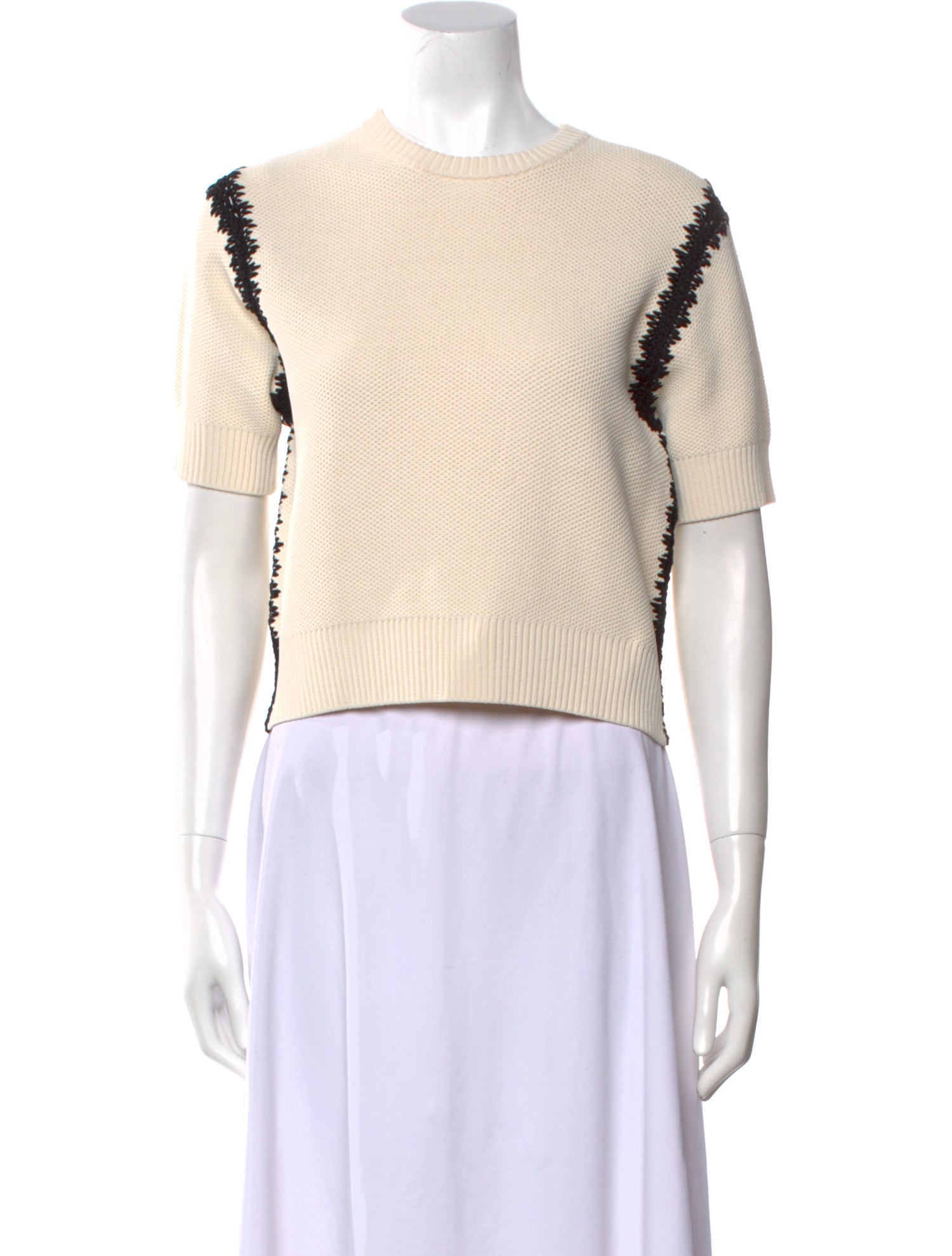 St. John Striped Crew Neck Sweater