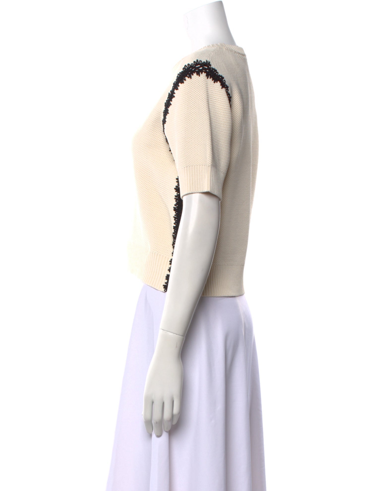 St. John Striped Crew Neck Sweater