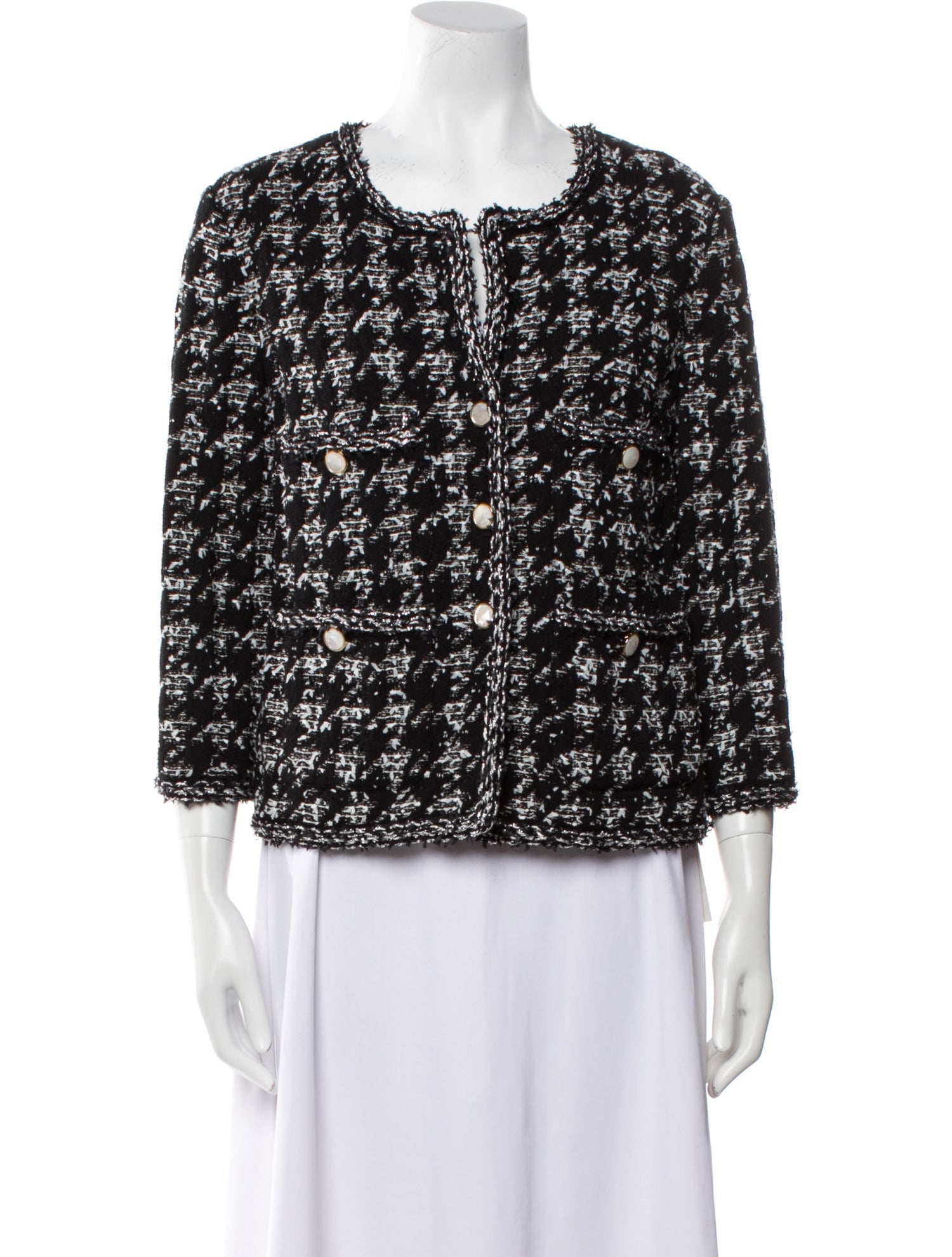 St. John Tweed Printed Evening Jacket