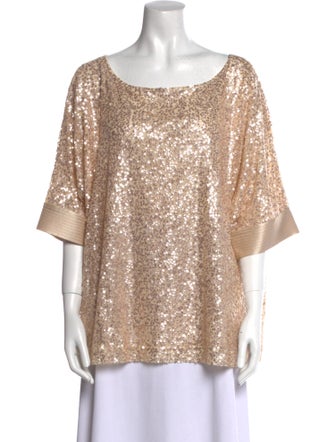 St. John Scoop Neck Short Sleeve Tunic