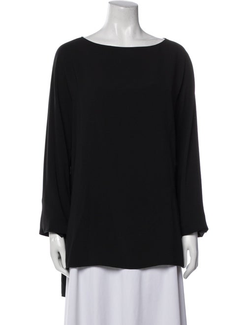 St. John Bateau Neckline Long Sleeve Blouse