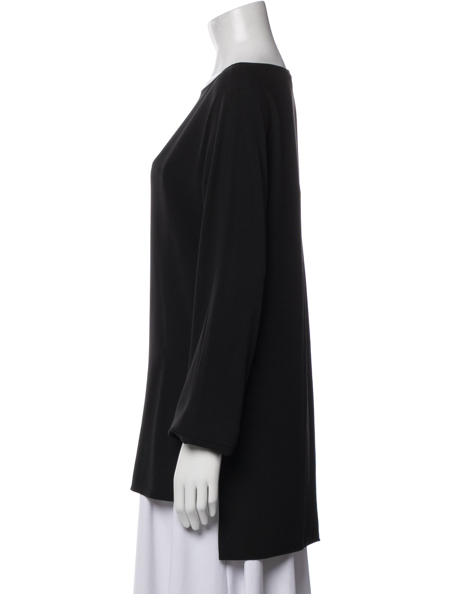 St. John Bateau Neckline Long Sleeve Blouse