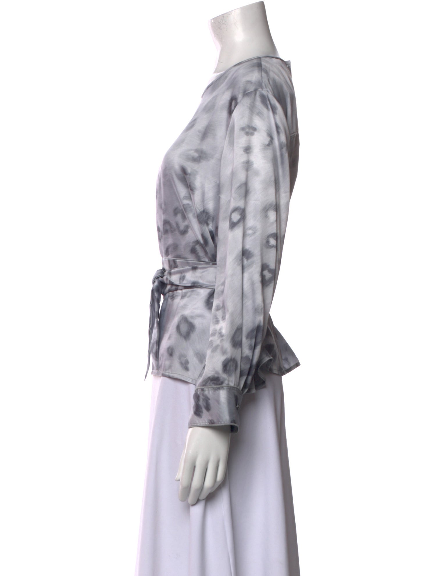 St. John Tie-Dye Print Bateau Neckline Blouse