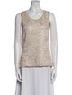 St. John Scoop Neck Sleeveless Top