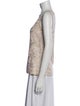 St. John Scoop Neck Sleeveless Top