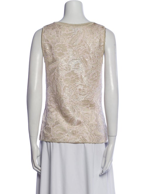 St. John Scoop Neck Sleeveless Top