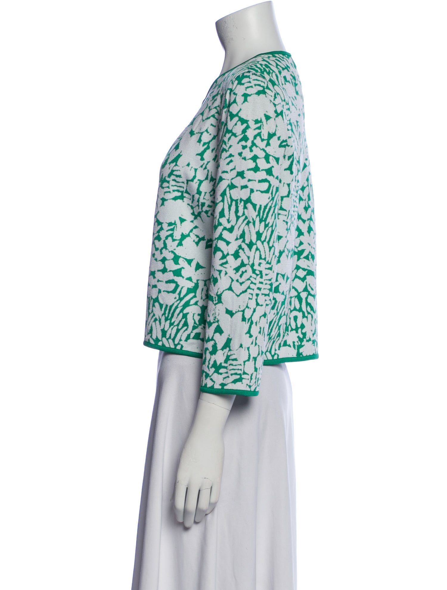 St. John Printed Crew Neck Sweater w/ Tags