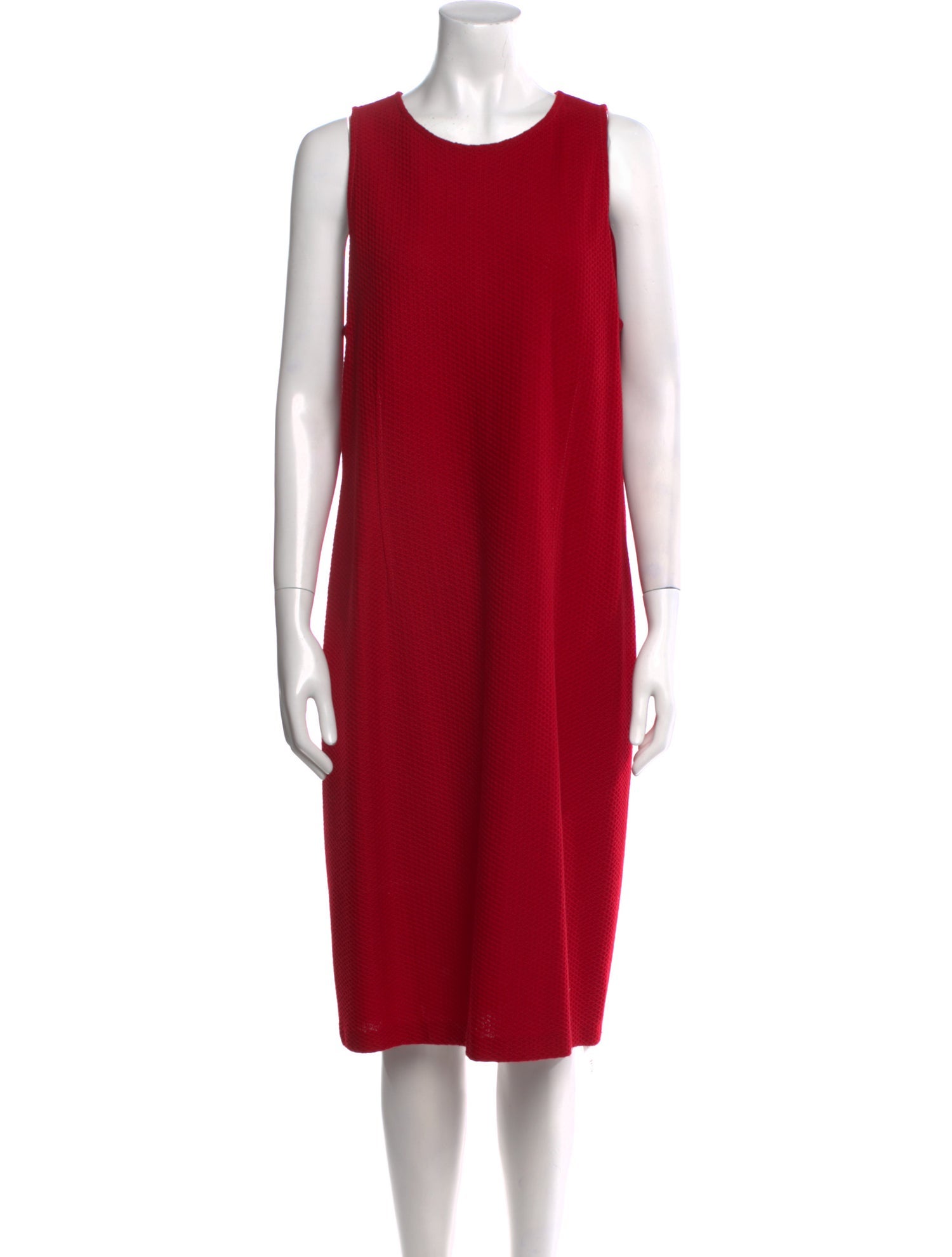 St. John Scoop Neck Knee-Length Dress