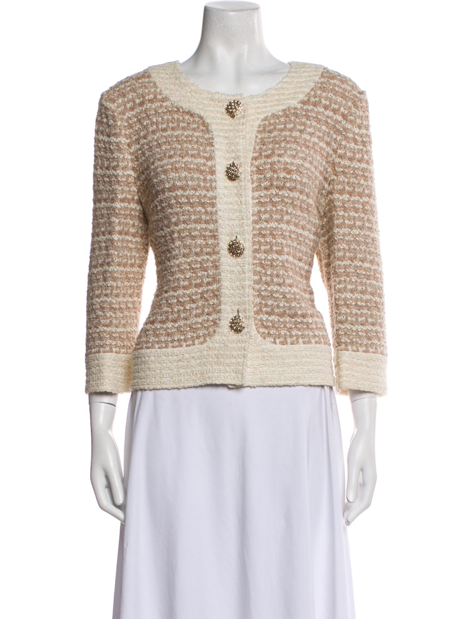 St. John Tweed Pattern Evening Jacket