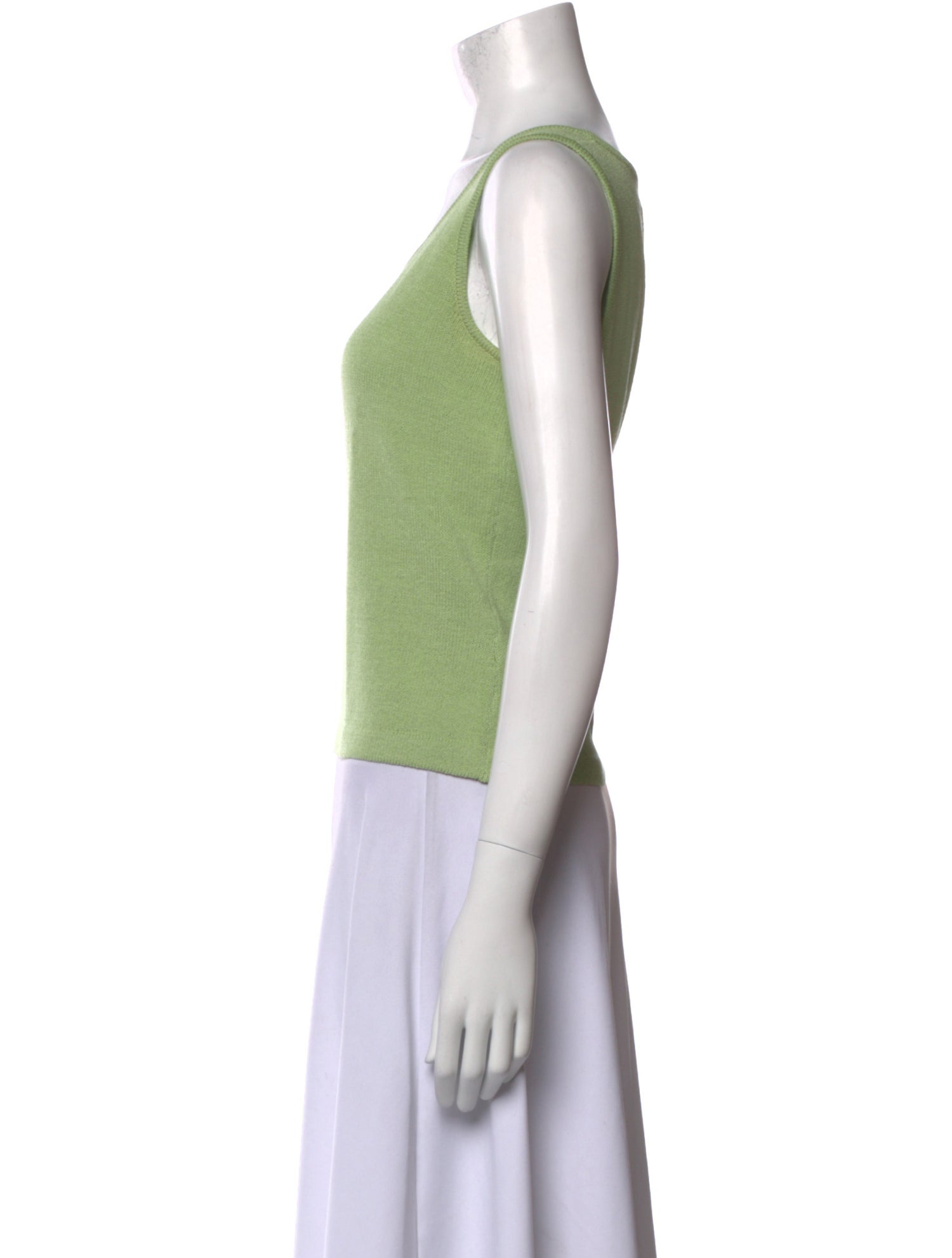 St. John Scoop Neck Sleeveless Top