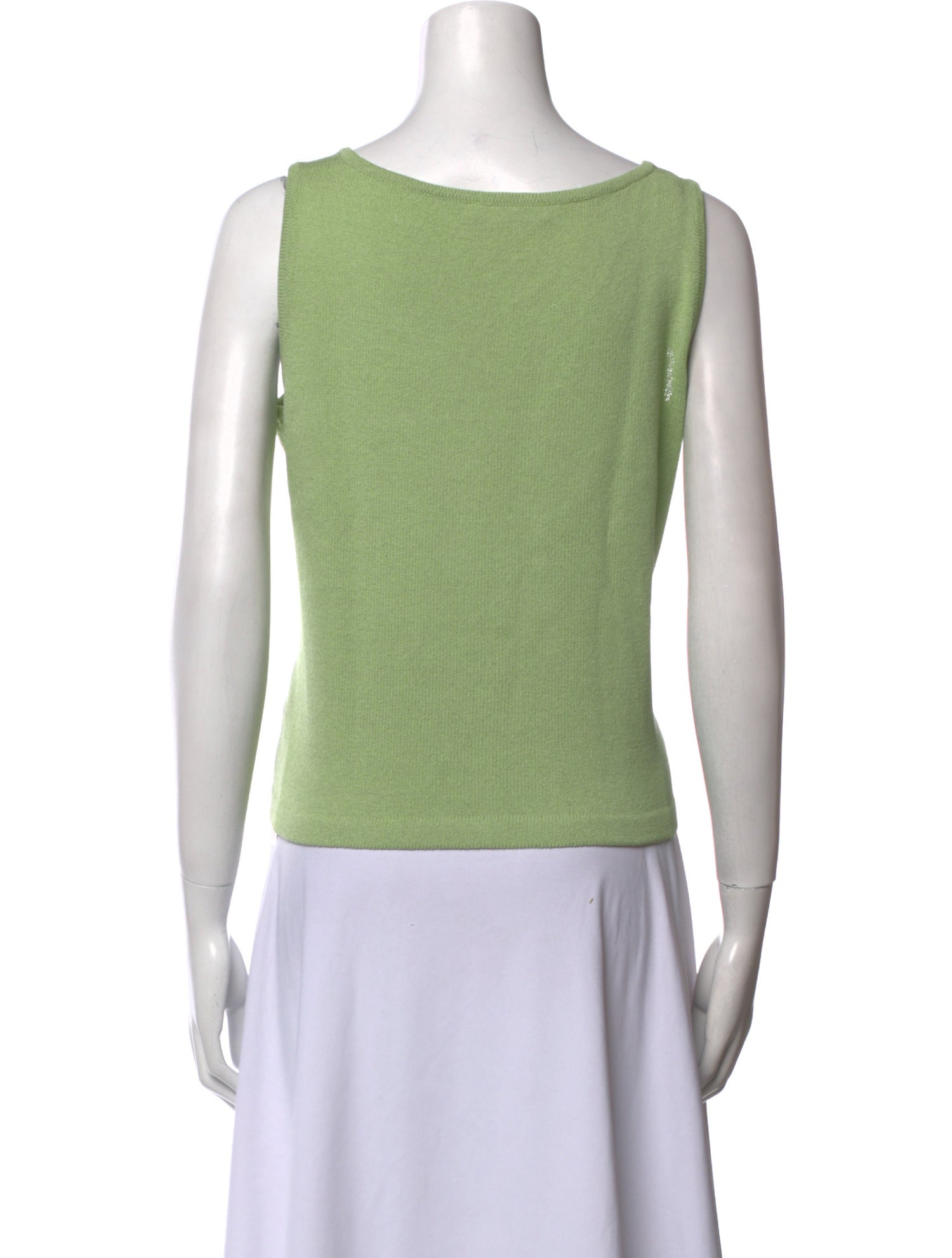 St. John Scoop Neck Sleeveless Top