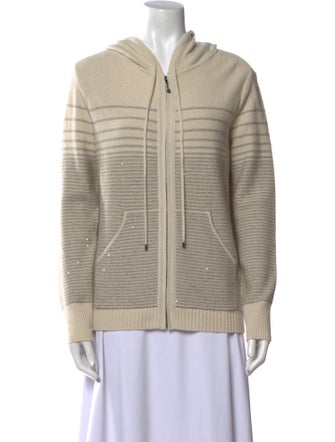 St. John Cashmere Striped Sweater