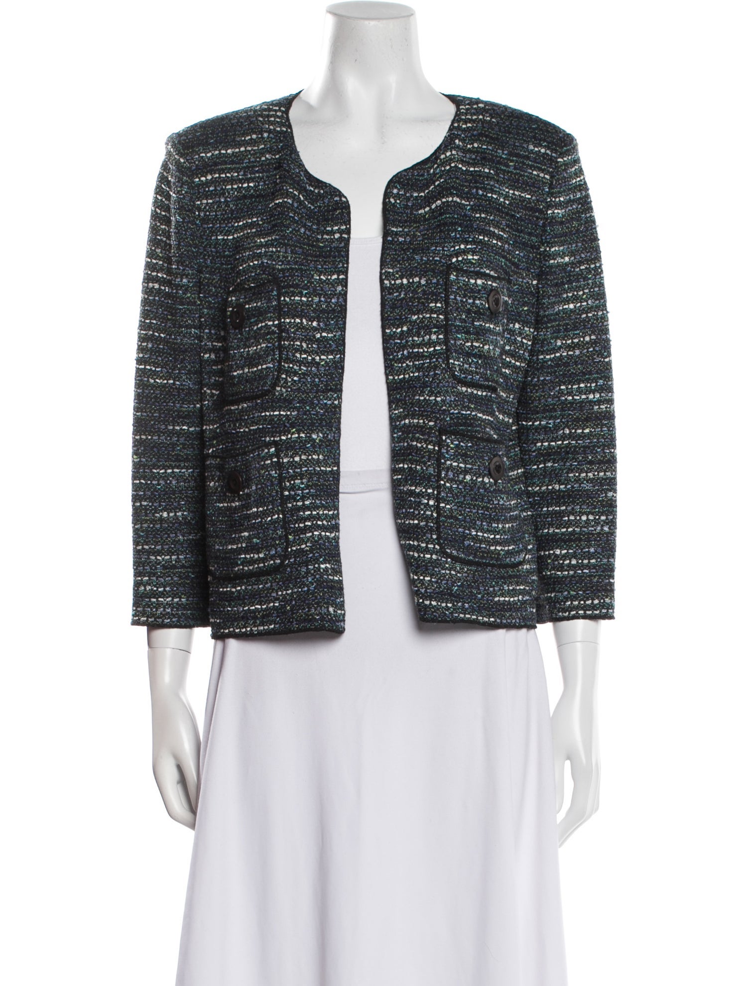 St. John Tweed Pattern Evening Jacket