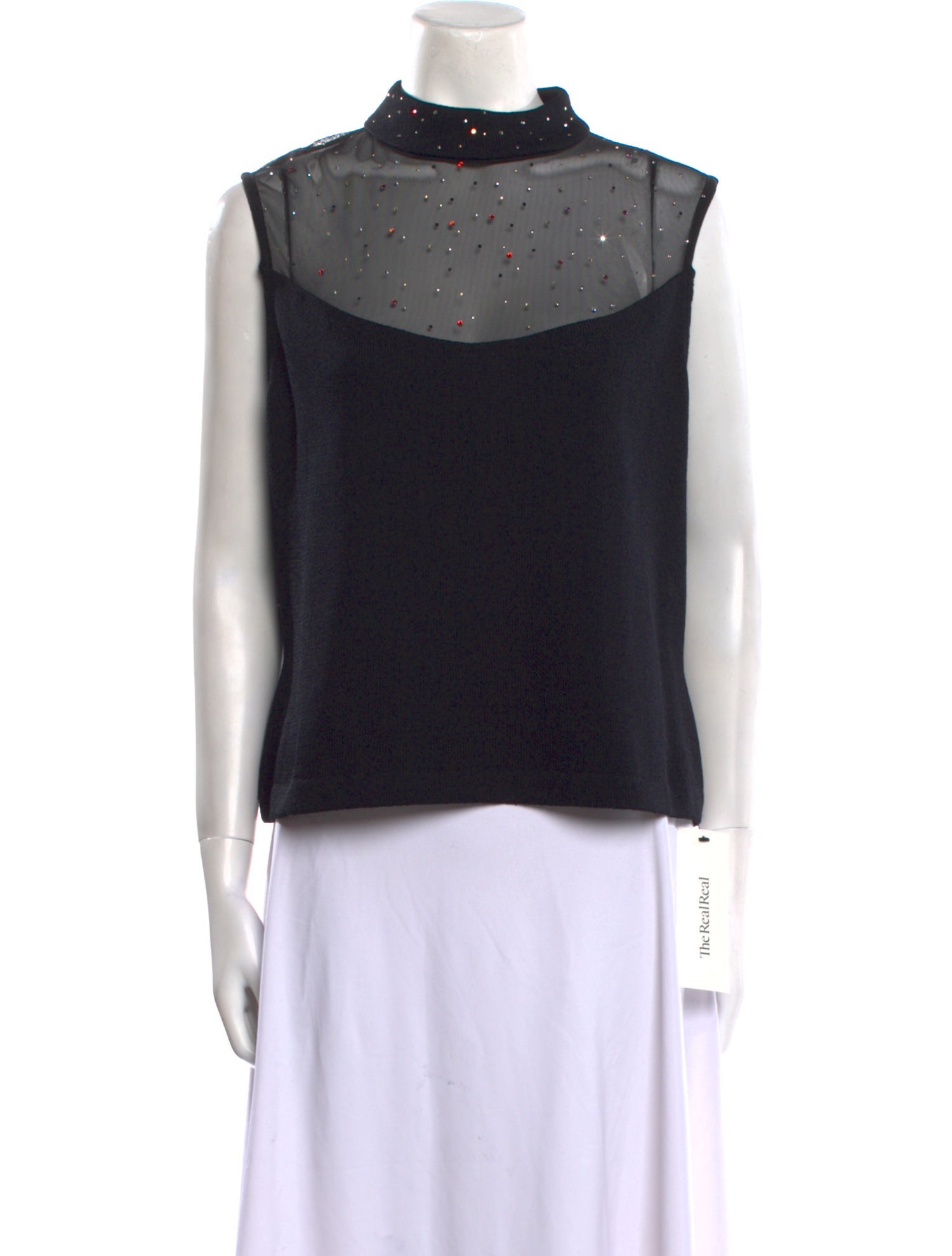 St. John Wool Mock Neck Top