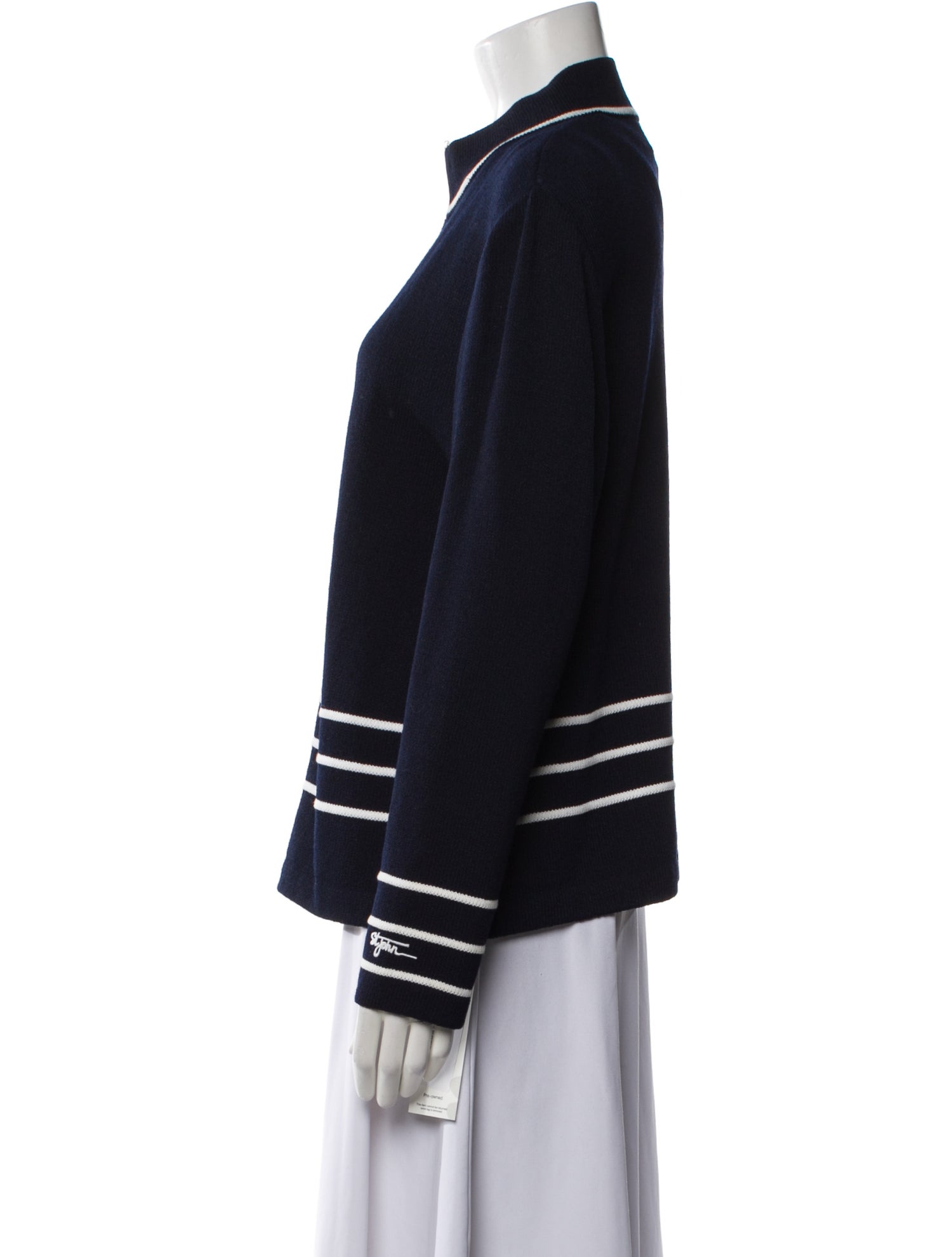 St. John Striped Bomber Jacket