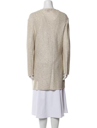 St. John Wool Sequin Embellishments Dress Set