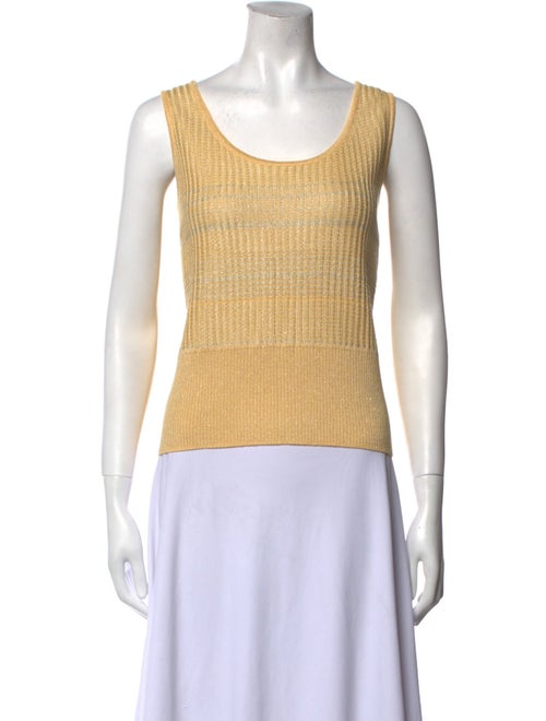 St. John Scoop Neck Sleeveless Top