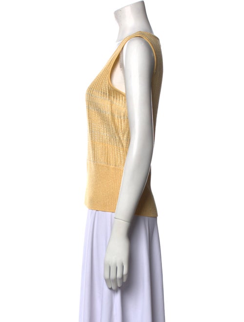 St. John Scoop Neck Sleeveless Top