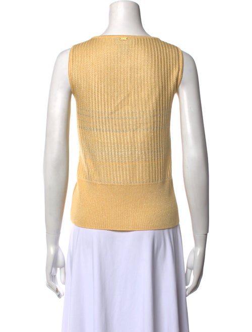 St. John Scoop Neck Sleeveless Top