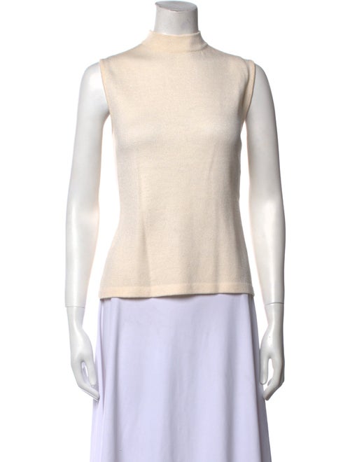 St. John Wool Mock Neck Top