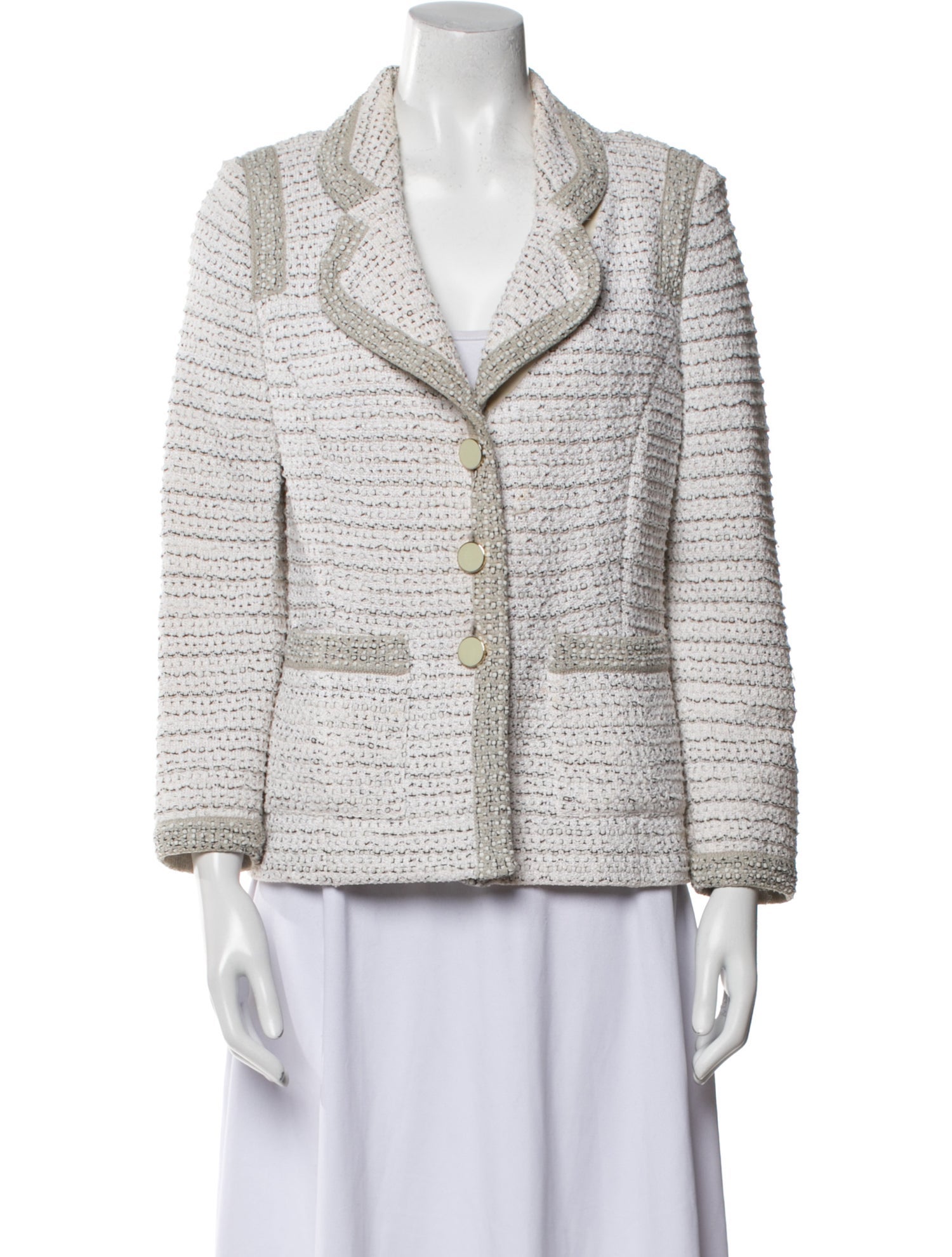 St. John Tweed Pattern Blazer