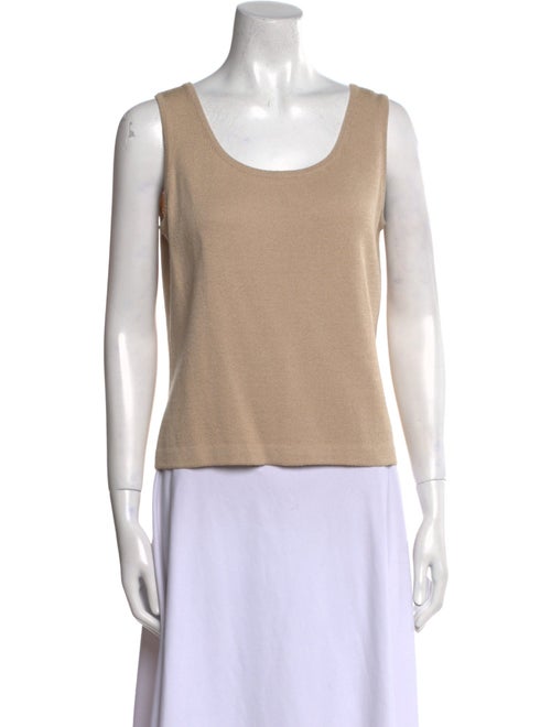 St. John Scoop Neck Sleeveless Top