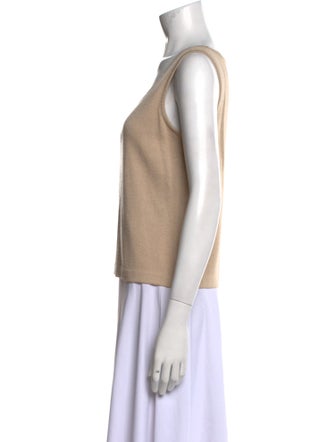 St. John Scoop Neck Sleeveless Top