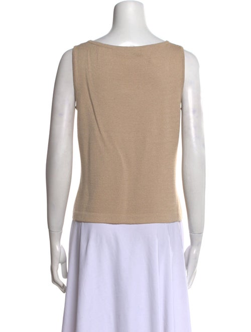 St. John Scoop Neck Sleeveless Top