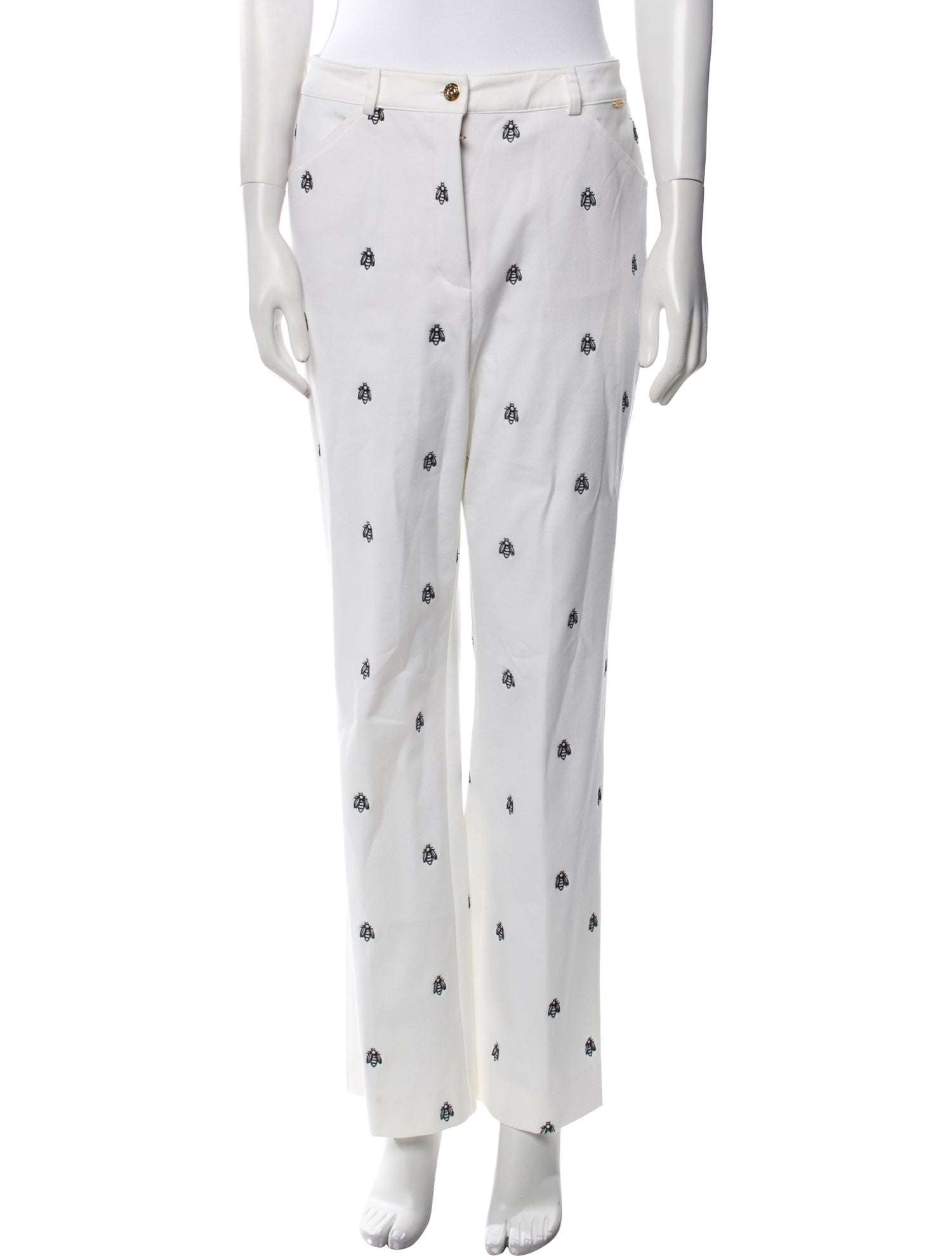 St. John Printed Straight Leg Pants