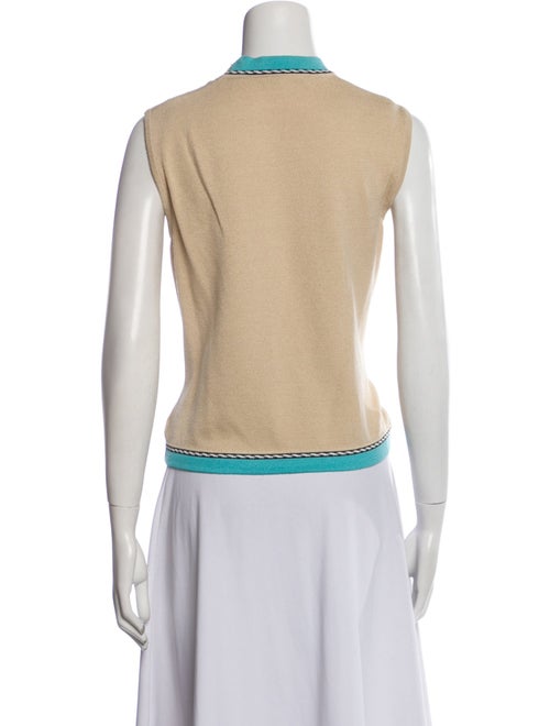 St. John Wool Colorblock Pattern Top