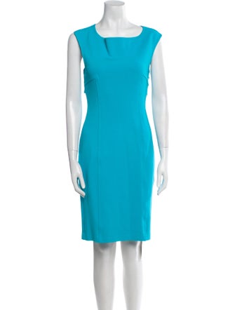 St. John Bateau Neckline Knee-Length Dress