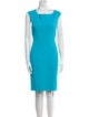 St. John Bateau Neckline Knee-Length Dress