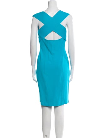 St. John Bateau Neckline Knee-Length Dress