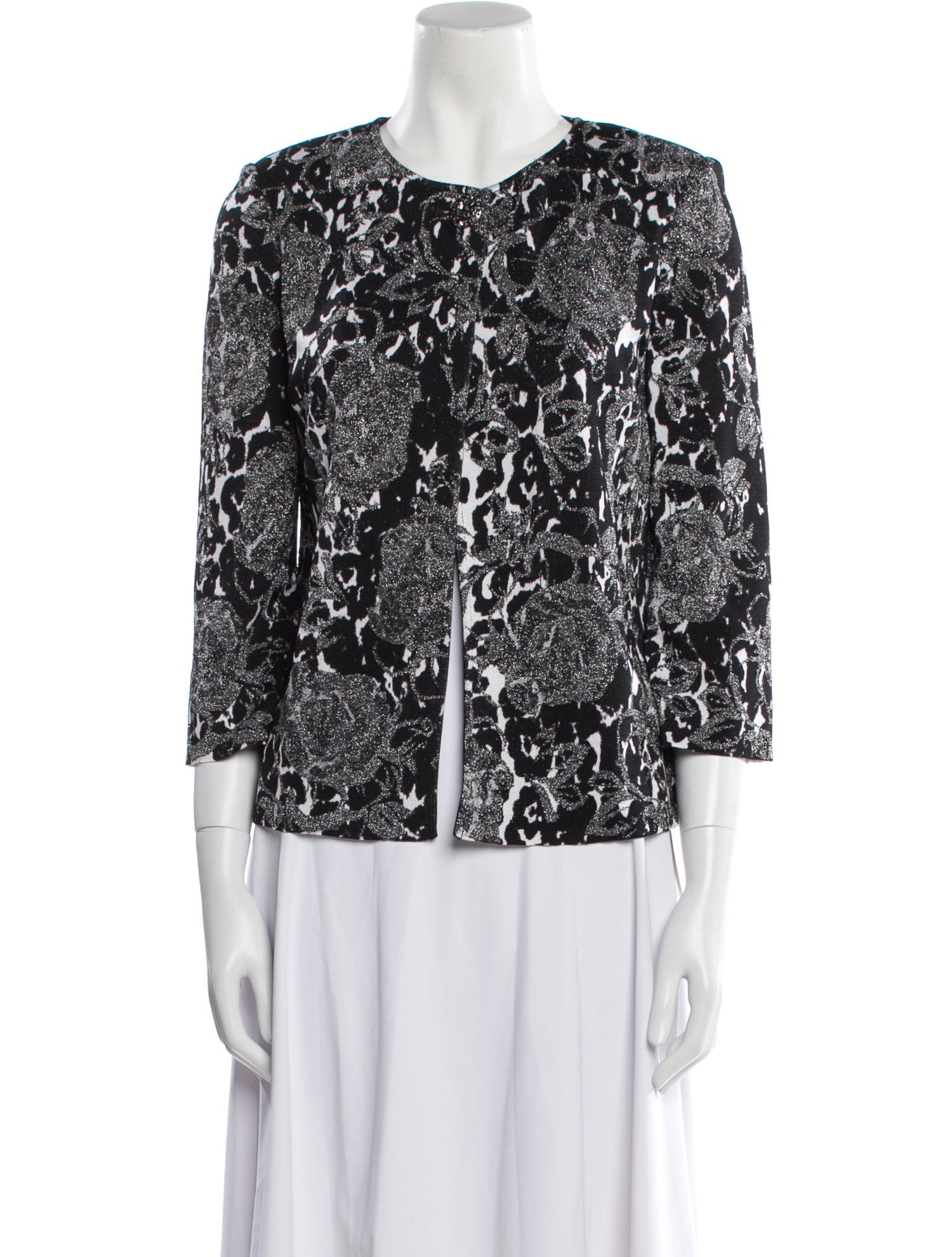 St. John Floral Print Evening Jacket