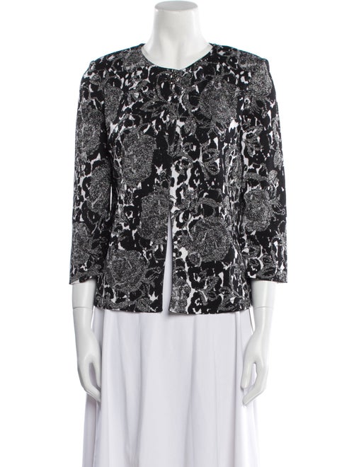 St. John Floral Print Evening Jacket
