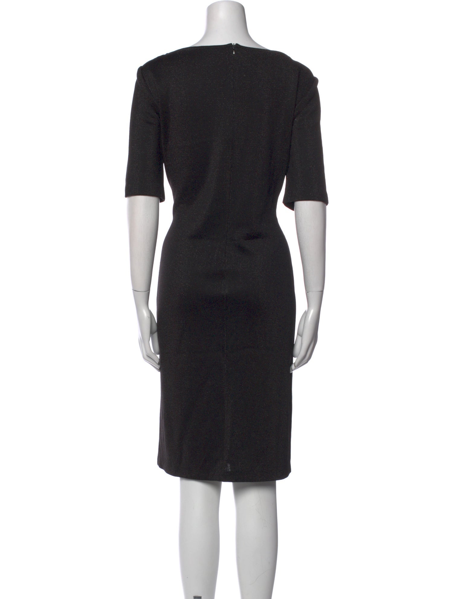 St. John Scoop Neck Knee-Length Dress