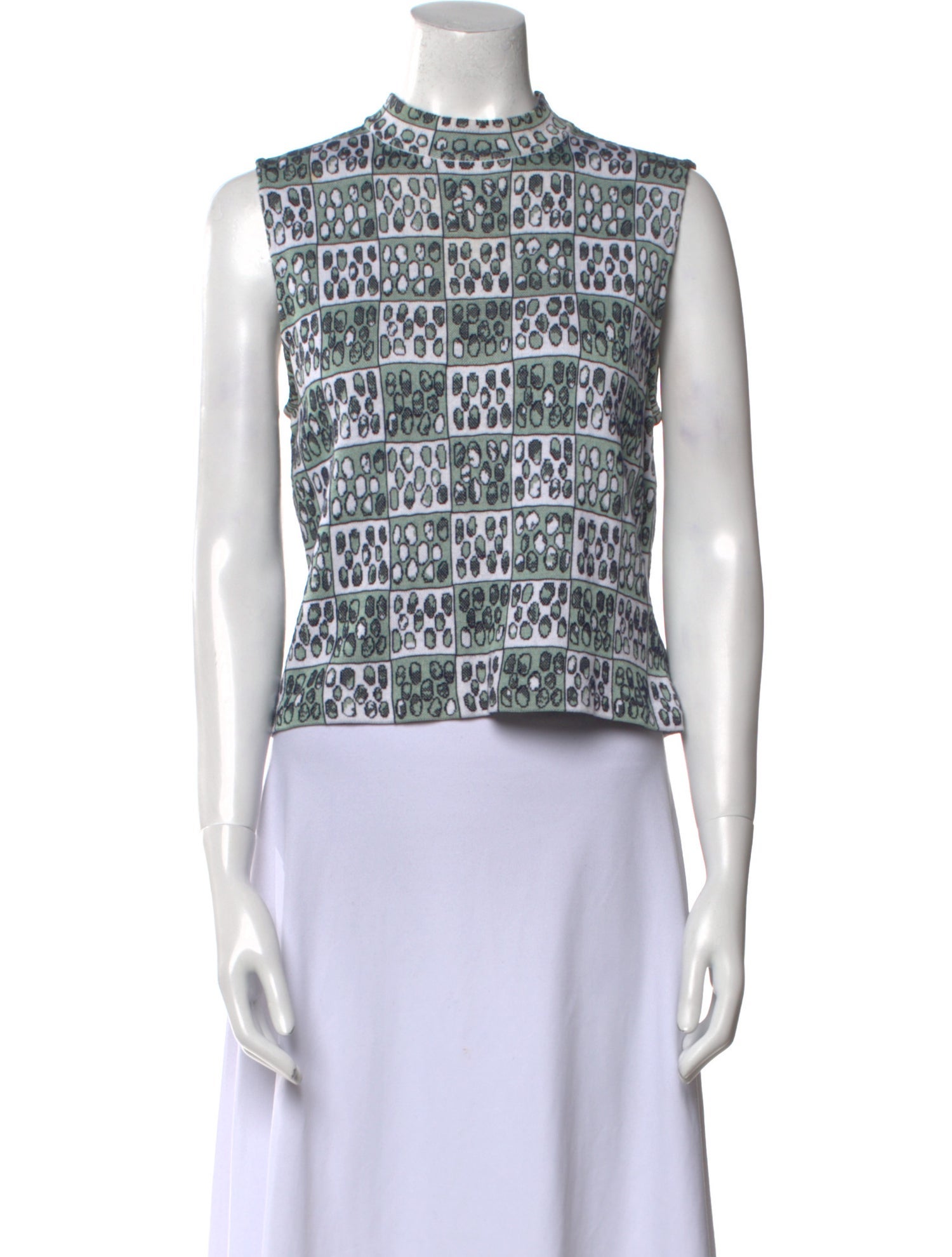 St. John Silk Printed Crop Top