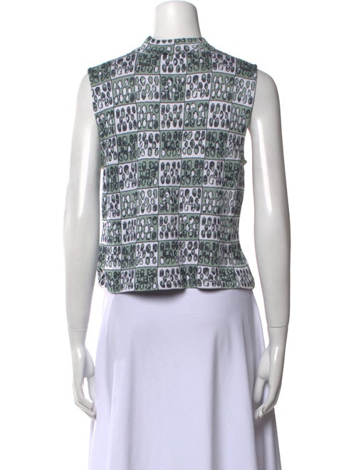 St. John Silk Printed Crop Top