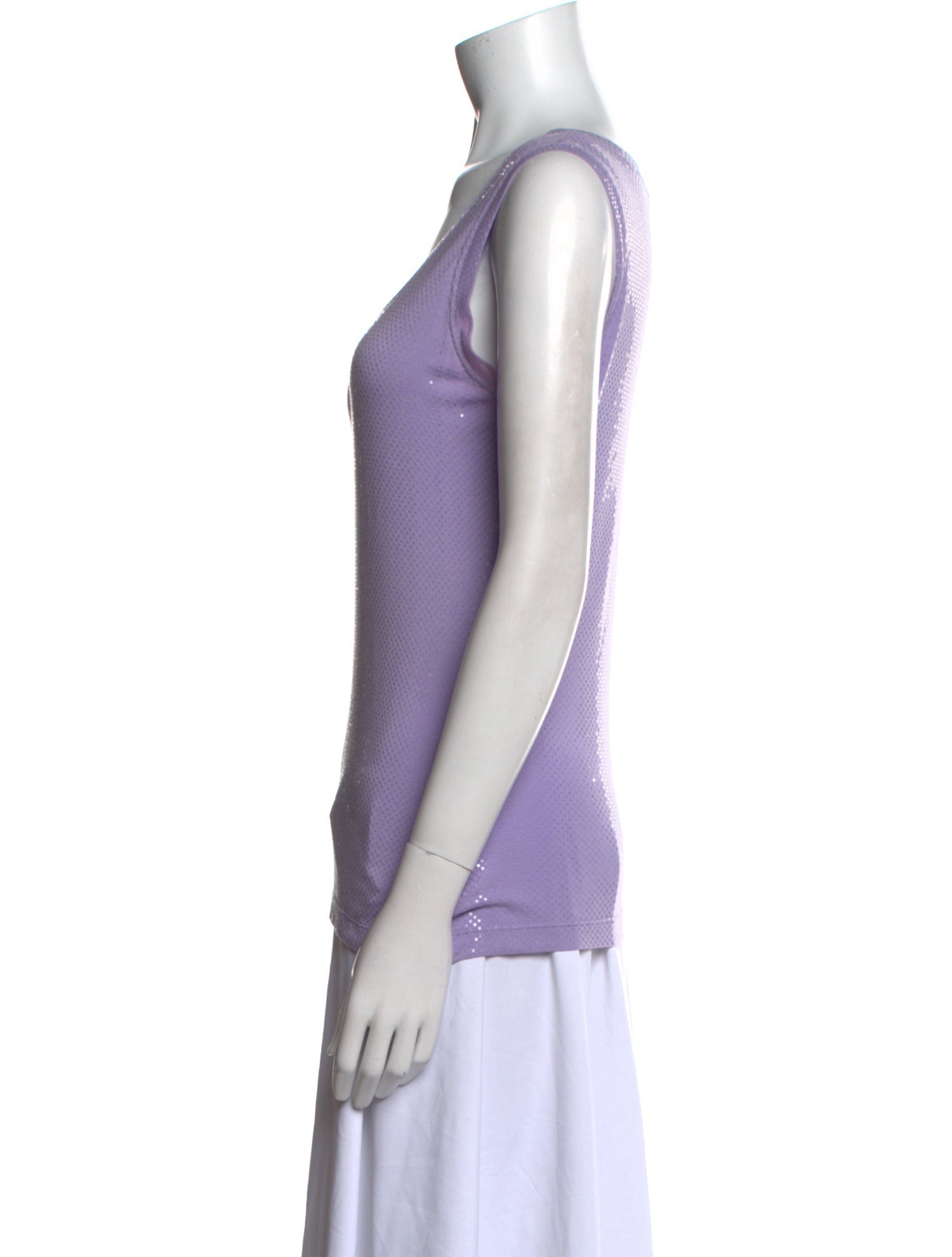 St. John Scoop Neck Sleeveless Top