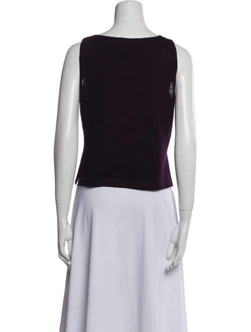 St. John Square Neckline Sleeveless Crop Top