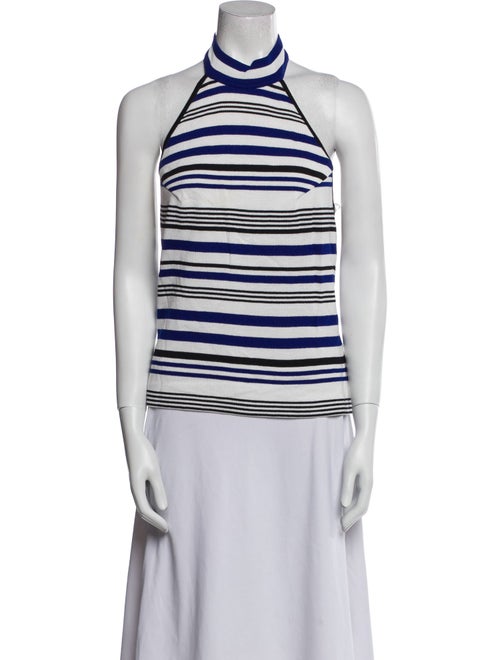 St. John Striped Turtleneck Top