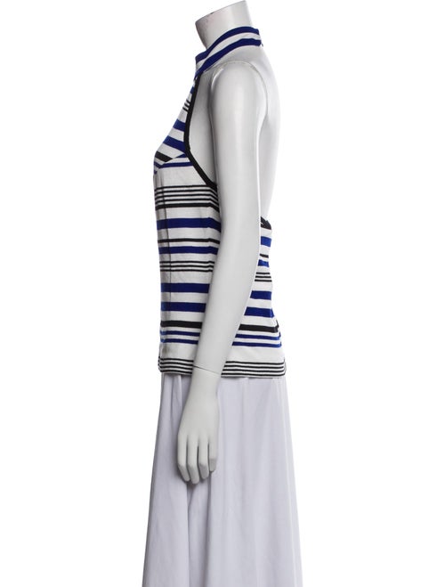 St. John Striped Turtleneck Top