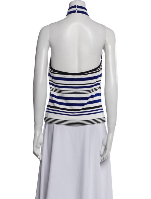 St. John Striped Turtleneck Top