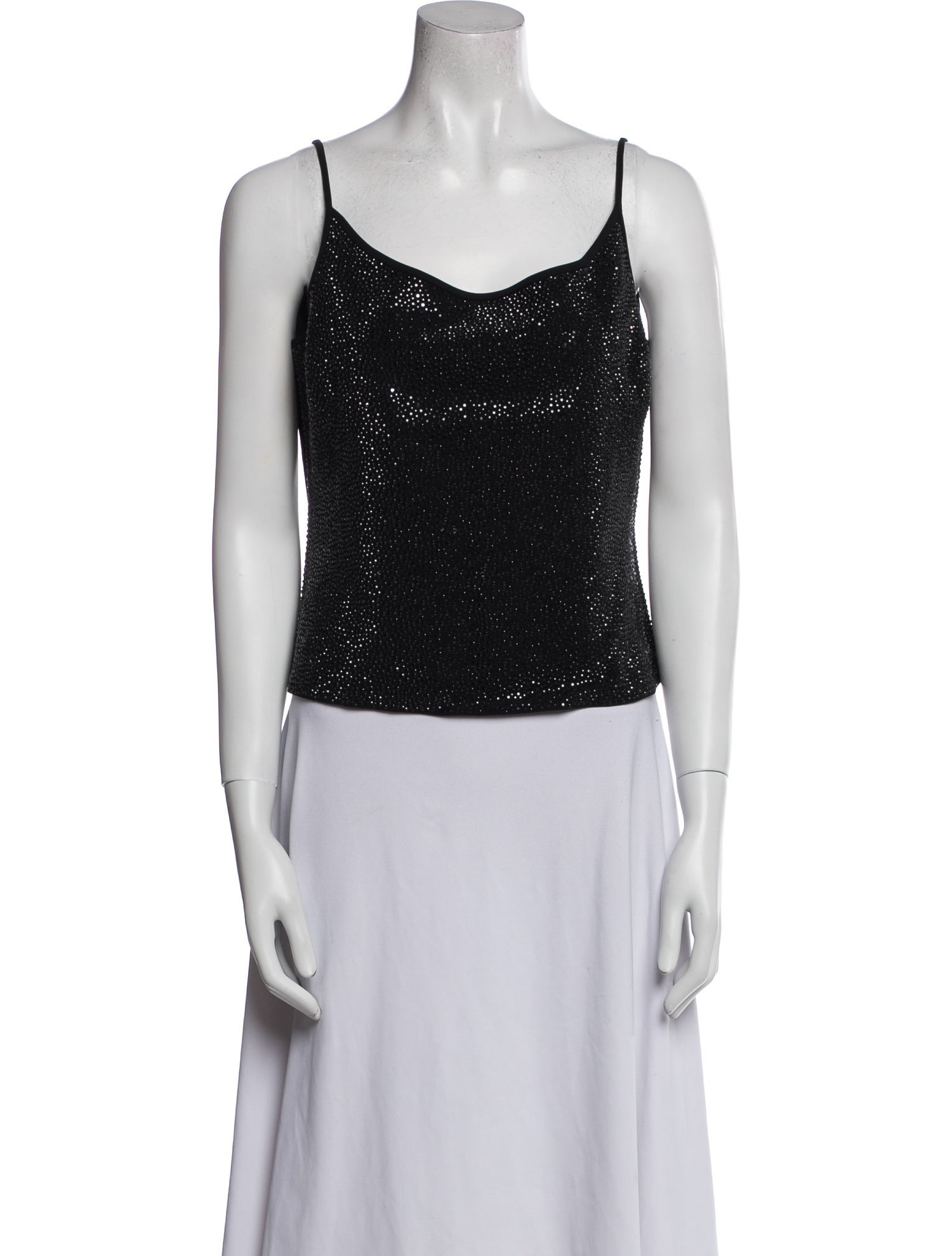 St. John Scoop Neck Sleeveless Top