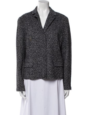 St. John Wool Tweed Pattern Blazer