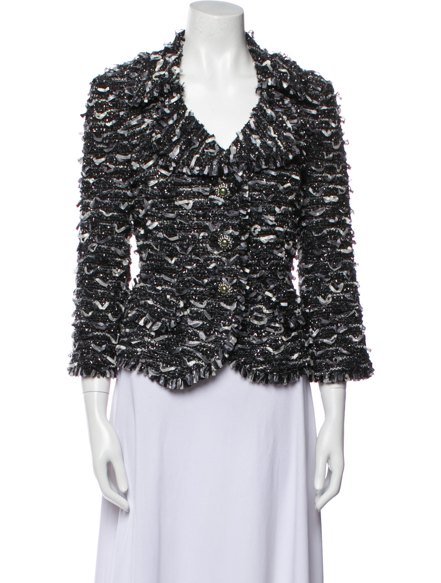 St. John Tweed Pattern Evening Jacket