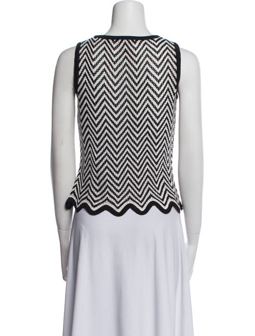 St. John Striped Scoop Neck Top