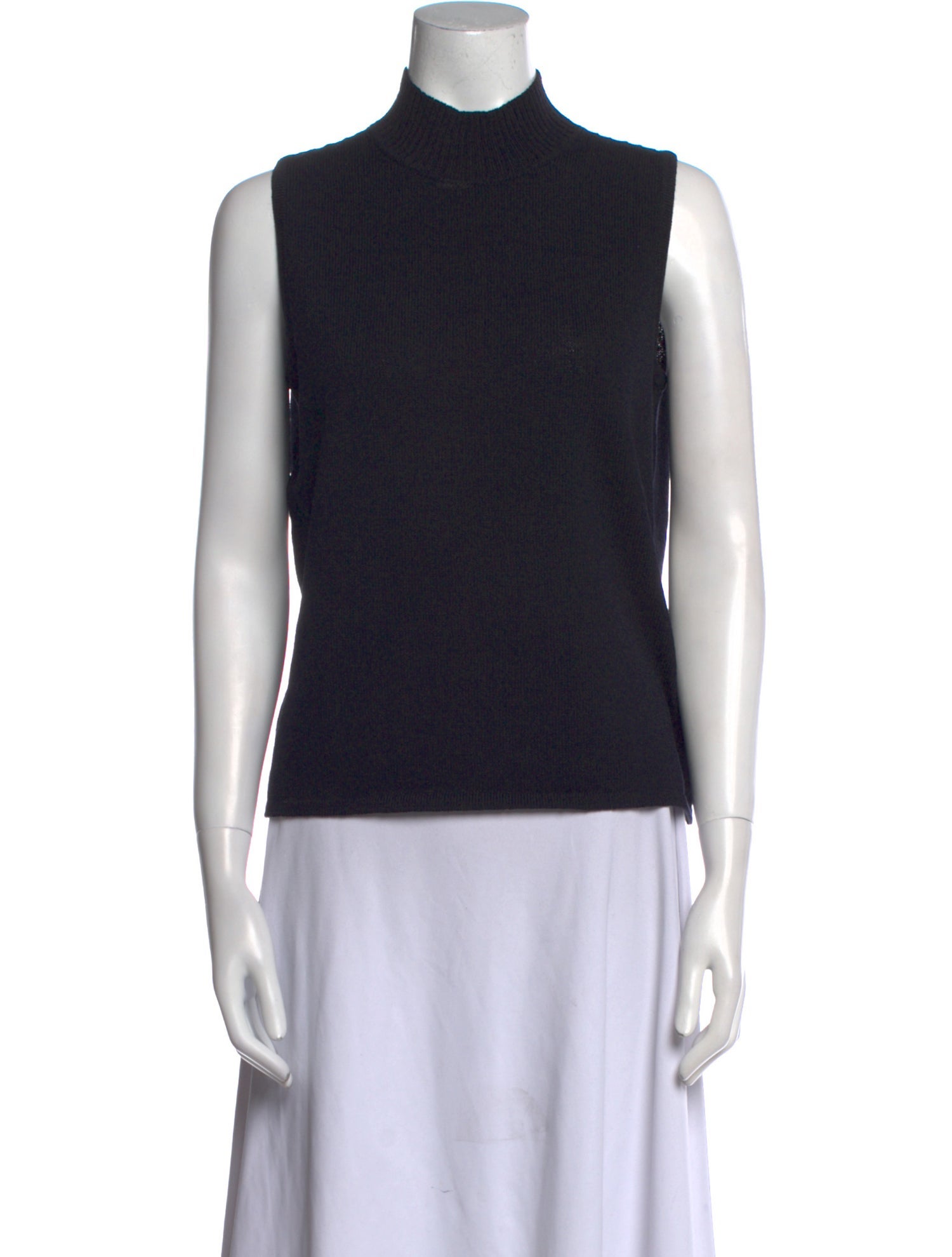 St. John Wool Mock Neck Top